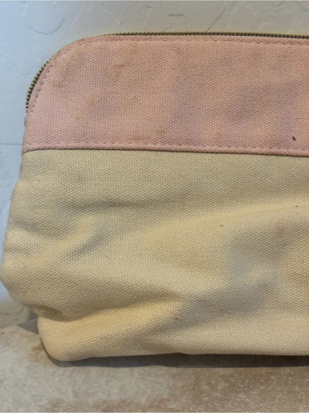 Marc Jacobs Daisy Pink and Yellow Daisy Canvas Cosmetic Pouch